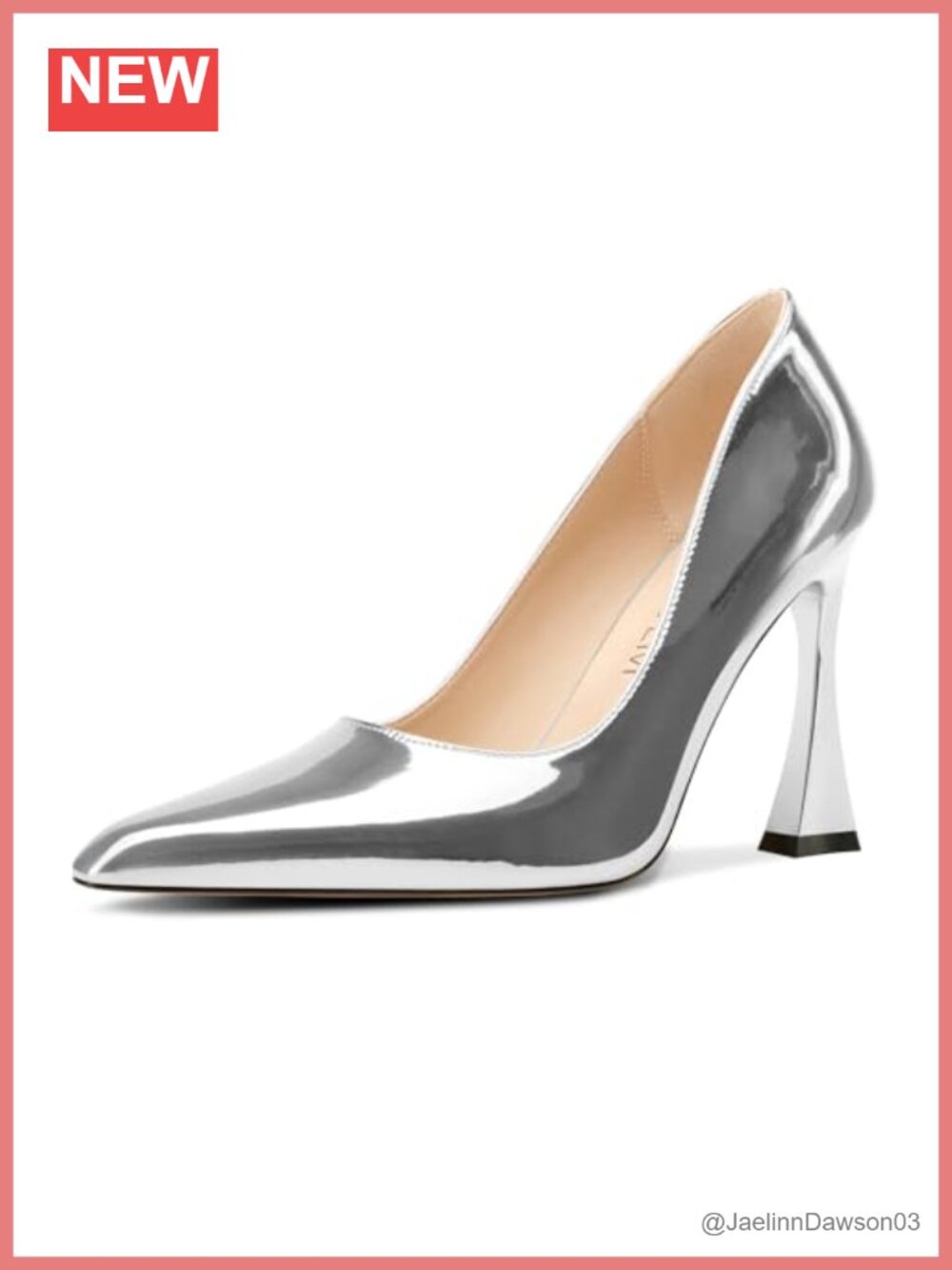 Women's Stiletto Square Toe Pumps Patent Leather Slip-On Office High Heels 3.9